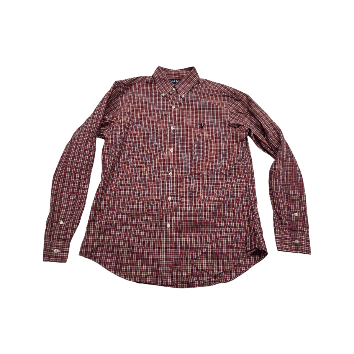 Camisa Ralph Lauren Mediana M Custom Fit Cuadro Rojo