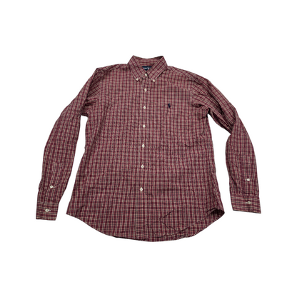 Camisa Ralph Lauren Mediana M Custom Fit Cuadro Rojo