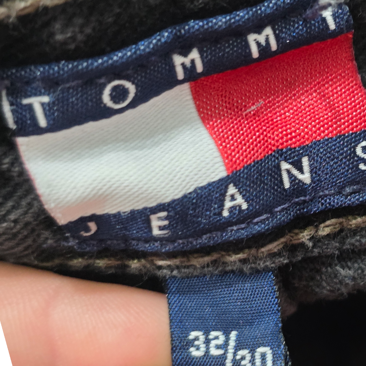 Pantalon Tommy Hilfiger 32x30 Recto Negro Deslavado