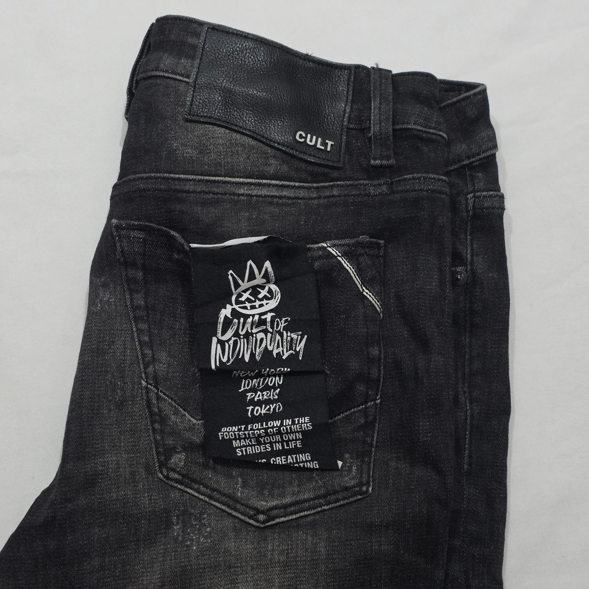 Pantalon Cult Of Individuality 34x32 Skinny Negro (Usado)