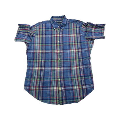 Camisa Ralph Lauren Xgrande Cuadro Azul Colores Classic Fit