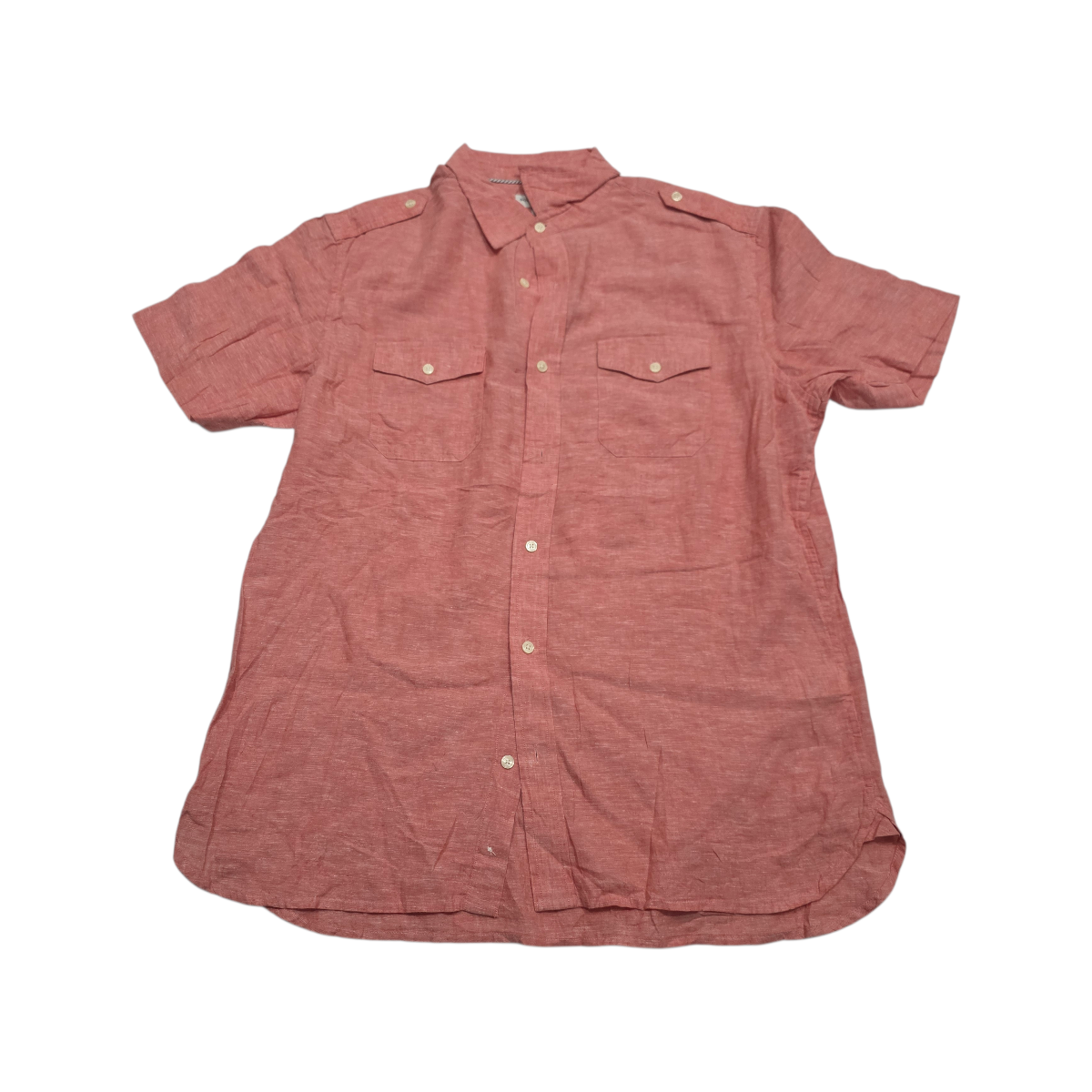 Camisa Manga Corta Banana Republic Grande L 16-16 1/2 Coral