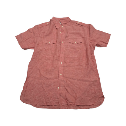 Camisa Manga Corta Banana Republic Grande L 16-16 1/2 Coral