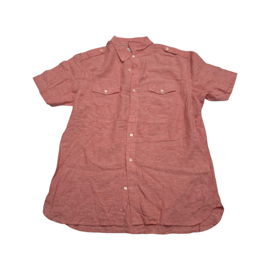 Camisa Manga Corta Banana Republic Grande L 16-16 1/2 Coral