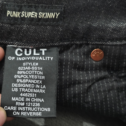 Pantalon Cult Of Individuality 34x32 Skinny Negro (Usado)