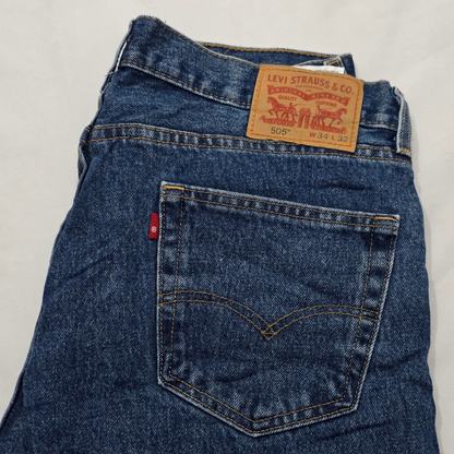 Pantalon Levis 505 34x32 Recto Azul Intermedio