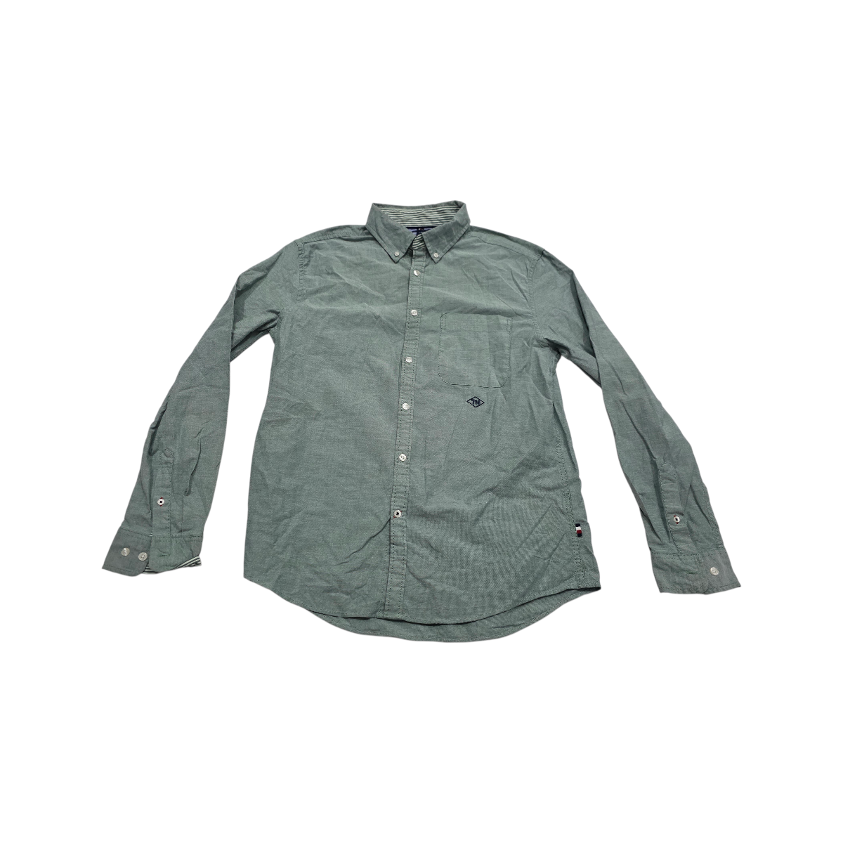 Camisa Slim Fit Tommy Hilfiger Grande L Verde