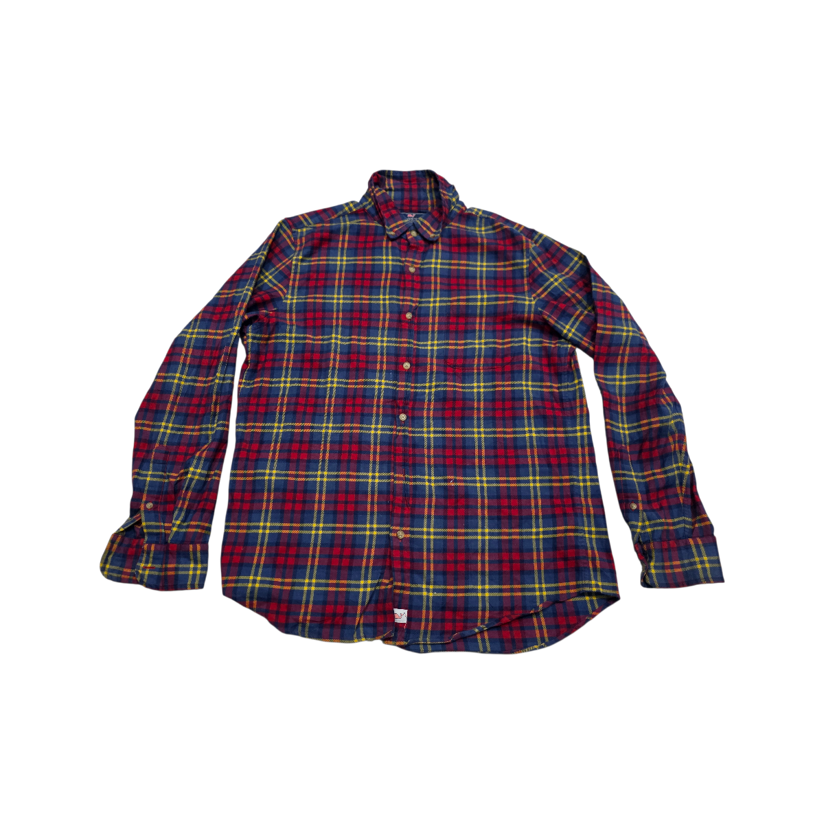 Camisa Vineyard Vines Mediana M Slimfit Cuadro Azul Y Vino