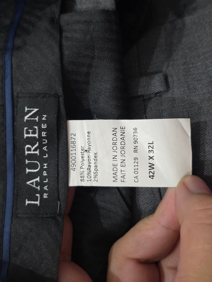 Pantalon Vestir Ralph Lauren 42x30 Recto Gris