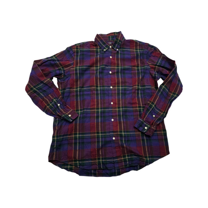 Camisa Ralph Lauren Xgrande Classic Fit Cuadro Morado Verde