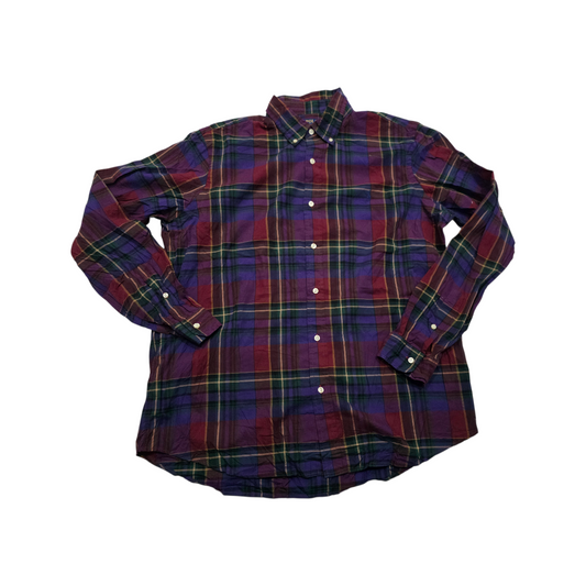 Camisa Ralph Lauren Xgrande Classic Fit Cuadro Morado Verde