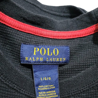 Playera Manga Larga Ralph Lauren Grande L Negro Pony Rojo