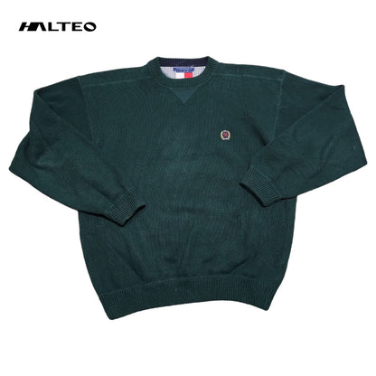 Sueter Tommy Hilfiger Xgrande Xl Verde Retro