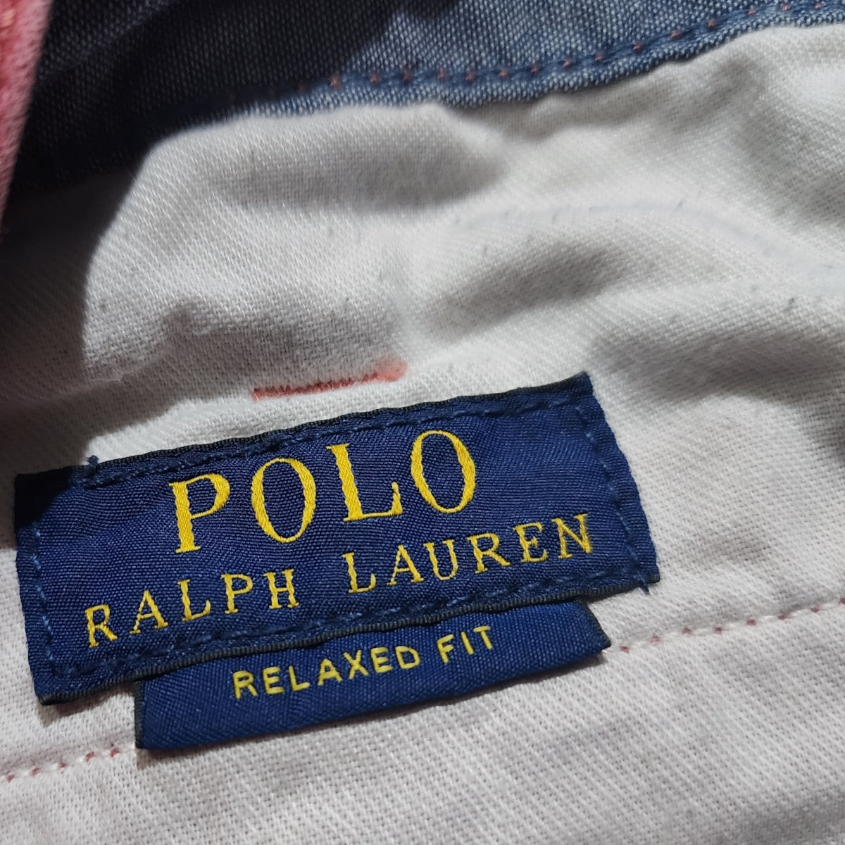 Bermuda Ralph Lauren Talla 30 Coral Deslavado Pony Azul