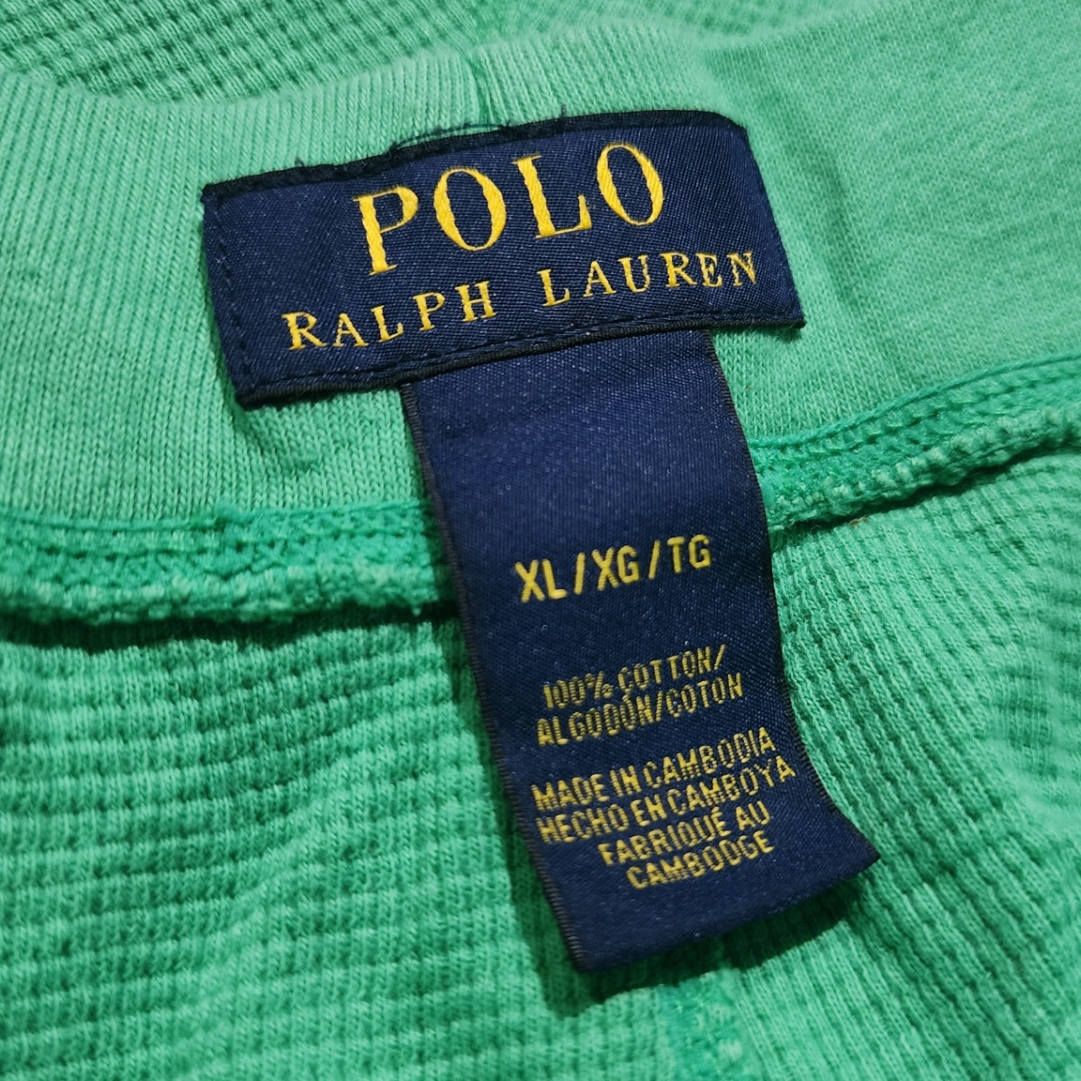 Short Ralph Lauren Xgrande Xl Verde Pony Naranja