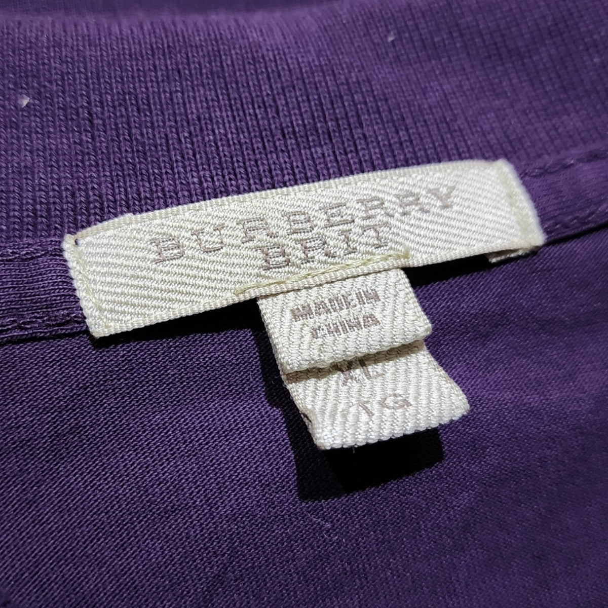 Playera Polo Burberry Brit Xgrande Xl Morado