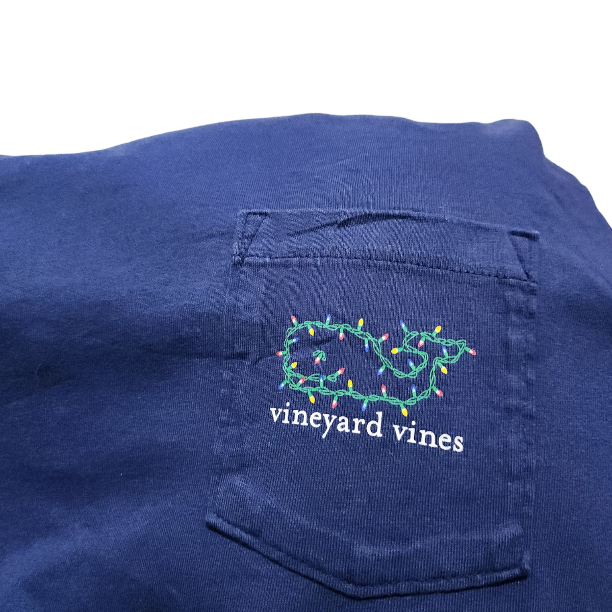 Playera Manga Larga Vineyard Vines Chico S Navidad 2015 Azul