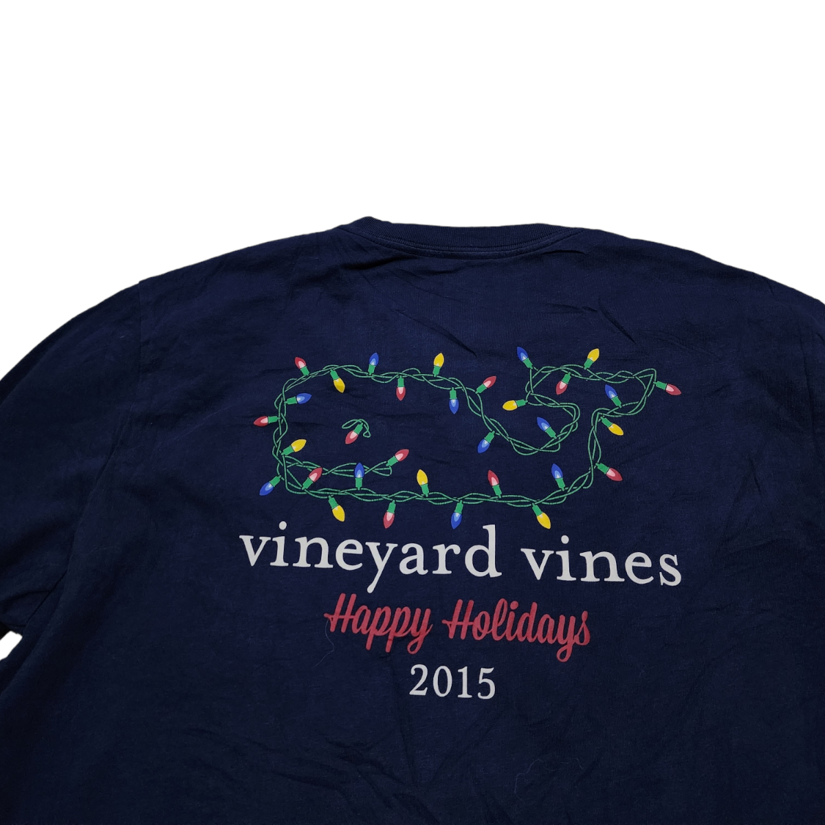 Playera Manga Larga Vineyard Vines Chico S Navidad 2015 Azul