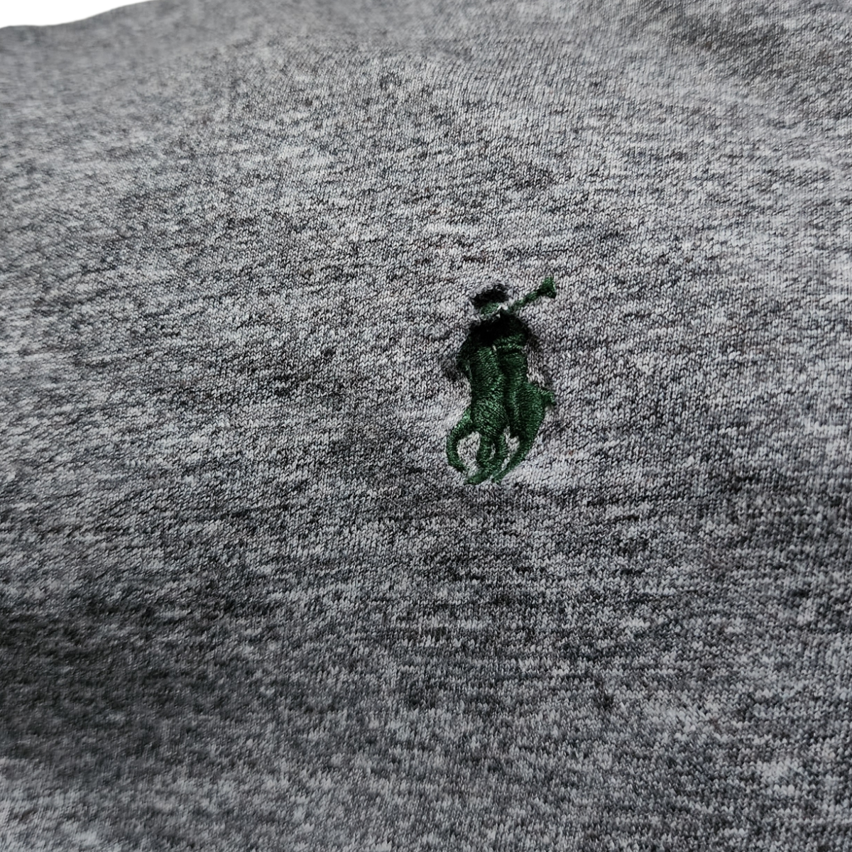 Playera Manga Larga Ralph Lauren Xgrande Xl Gris Pony Verde