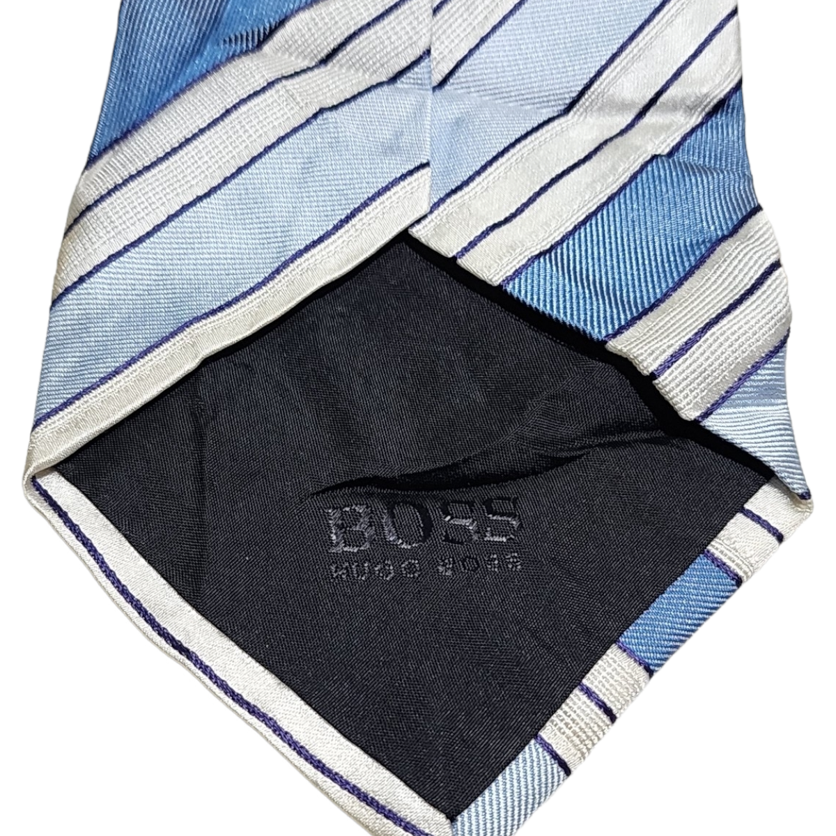 Corbata Hugo Boss Azul Lineas Seda