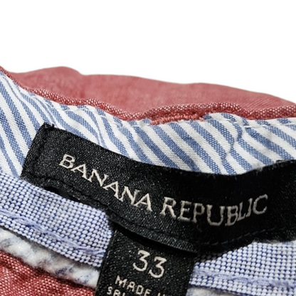 Bermuda Banana Republic Talla 33 Rojo