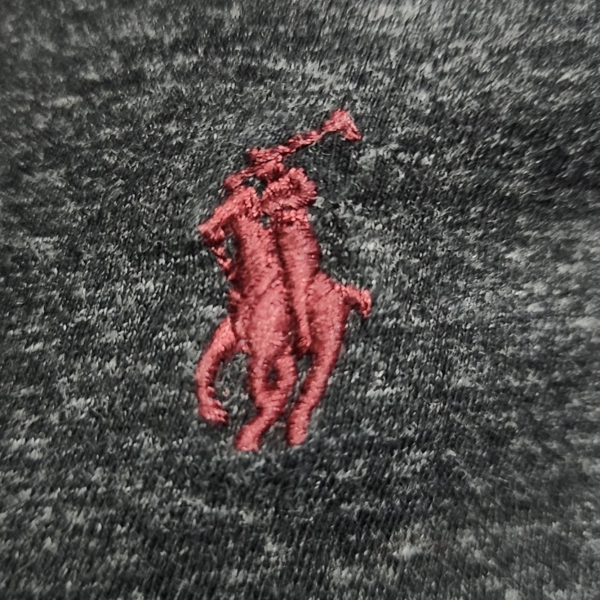 Playera Manga Larga Ralph Lauren Xgrande Xl Gris Pony Vino