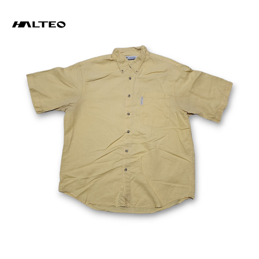 Camisa Manga Corta Columbia Xgrande Xl Amarillo