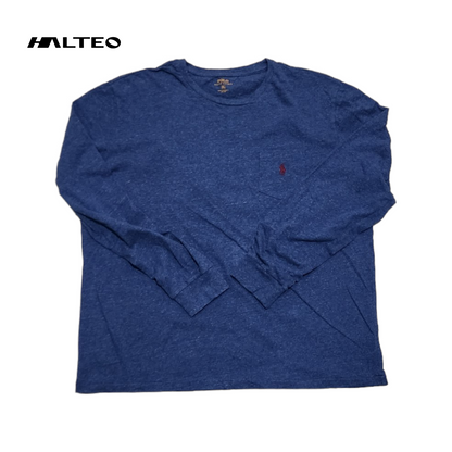 Playera Manga Larga Ralph Lauren Xgrandexl Azul Pony Vino