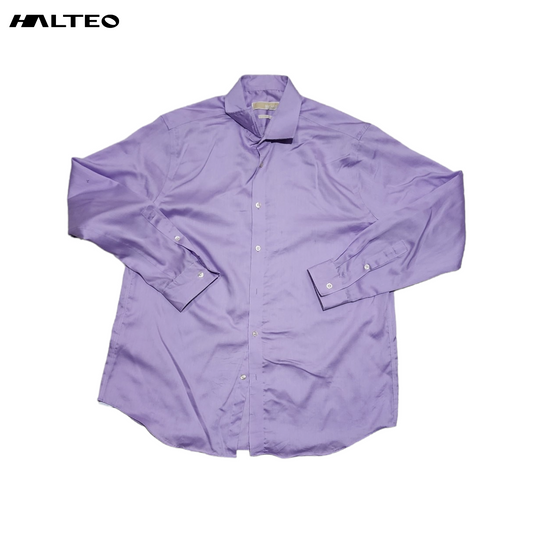 Camisa Michael Kors Xgrande Xl 17 34-35 Slim Morado Lineas