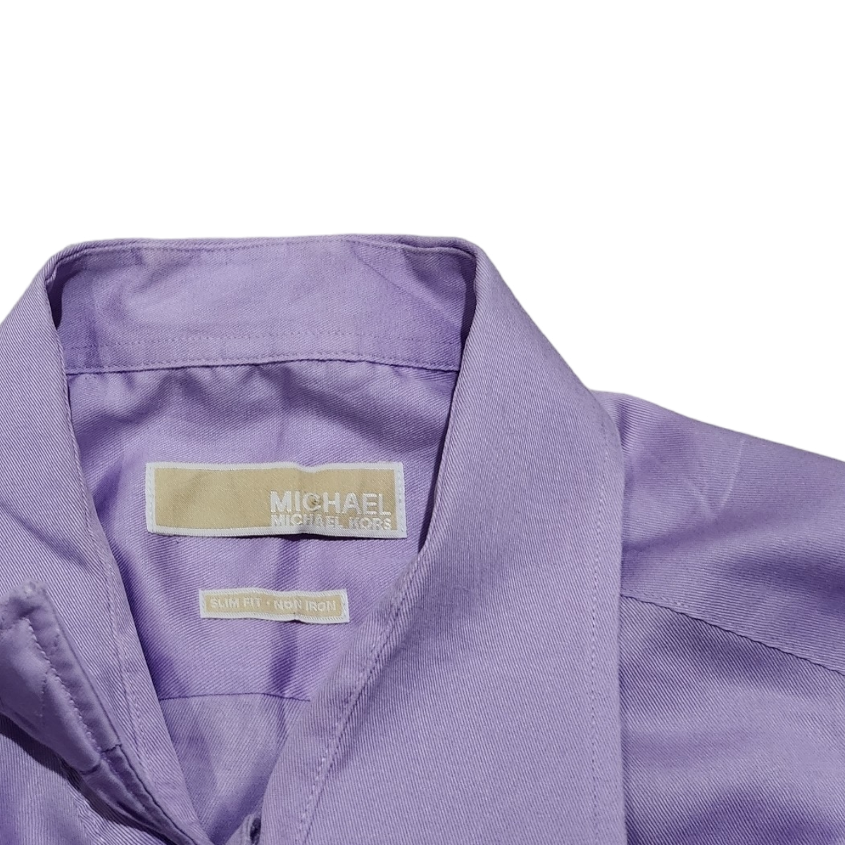 Camisa Michael Kors Xgrande Xl 17 34-35 Slim Morado Lineas