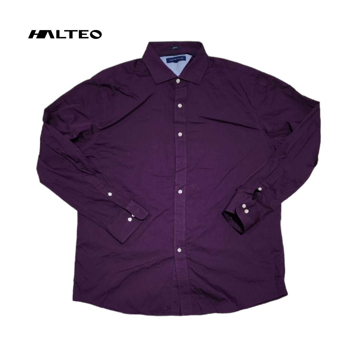 Camisa Tommy Hilfiger Xgrande Xl Slimfit Morado 17 34-35