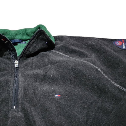 Chamarra Tommy Hilfiger Xgrande Xl Cold Stop Negro Con Verde