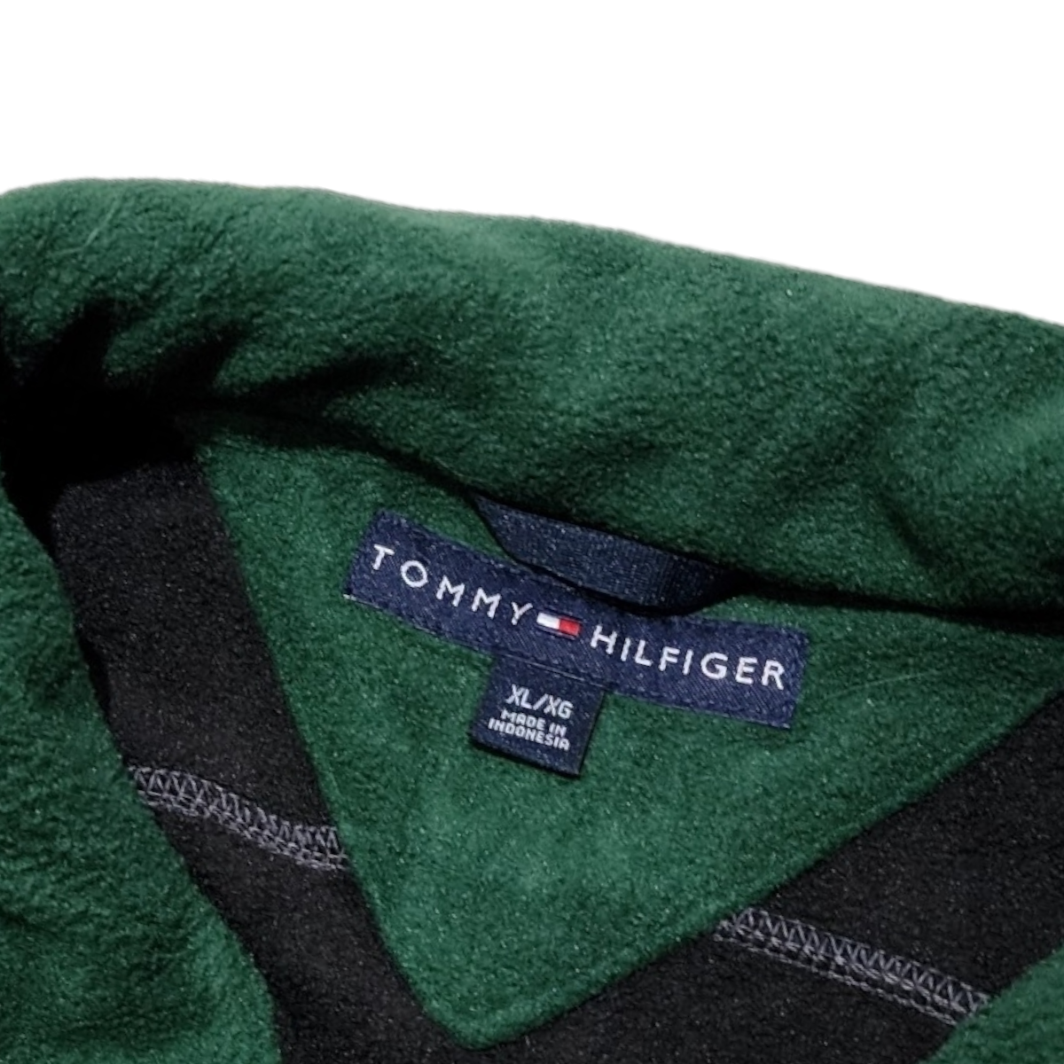 Chamarra Tommy Hilfiger Xgrande Xl Cold Stop Negro Con Verde