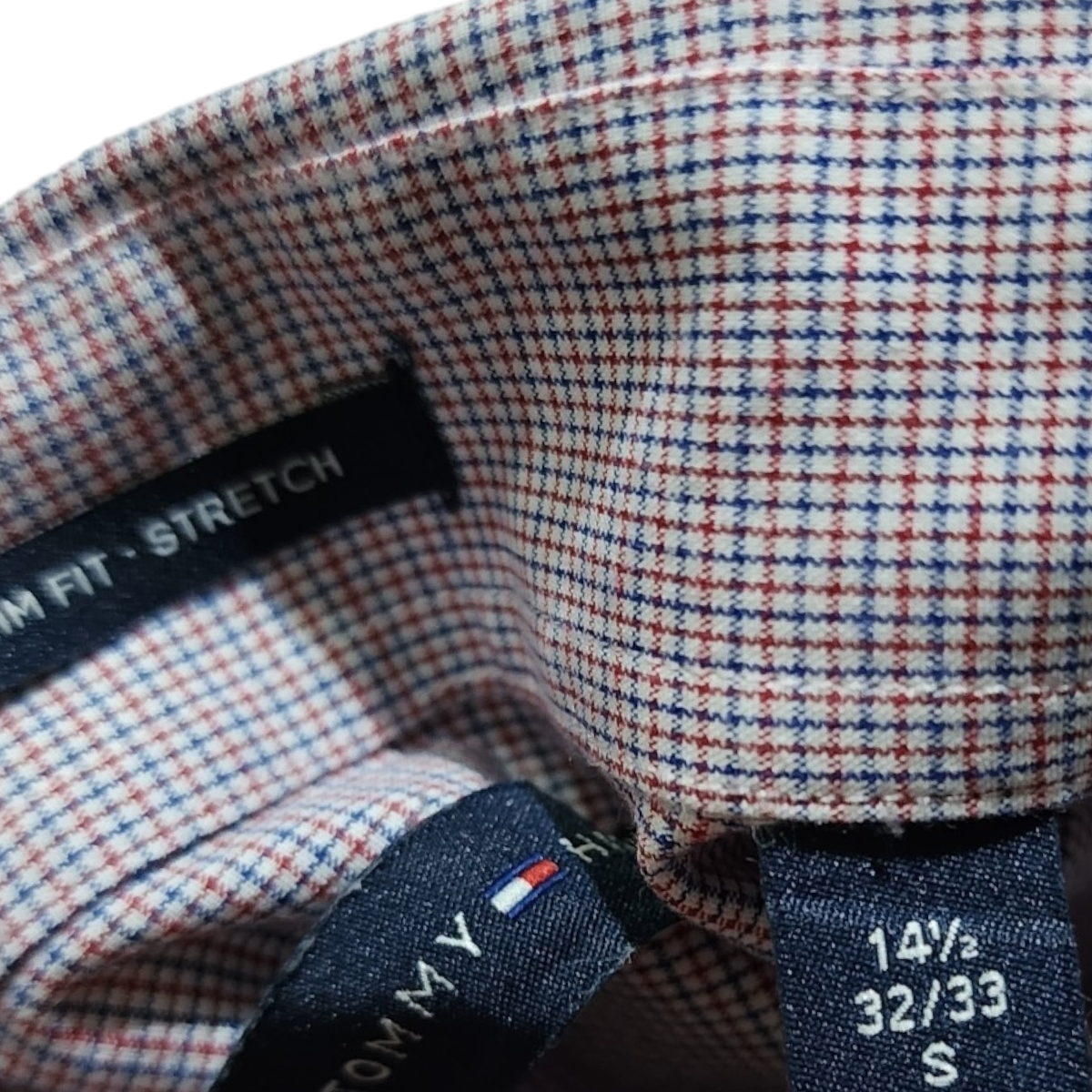 Camisa Tommy Hilfiger Chico S 14 1/2 32-33 Cuadros Slimfit