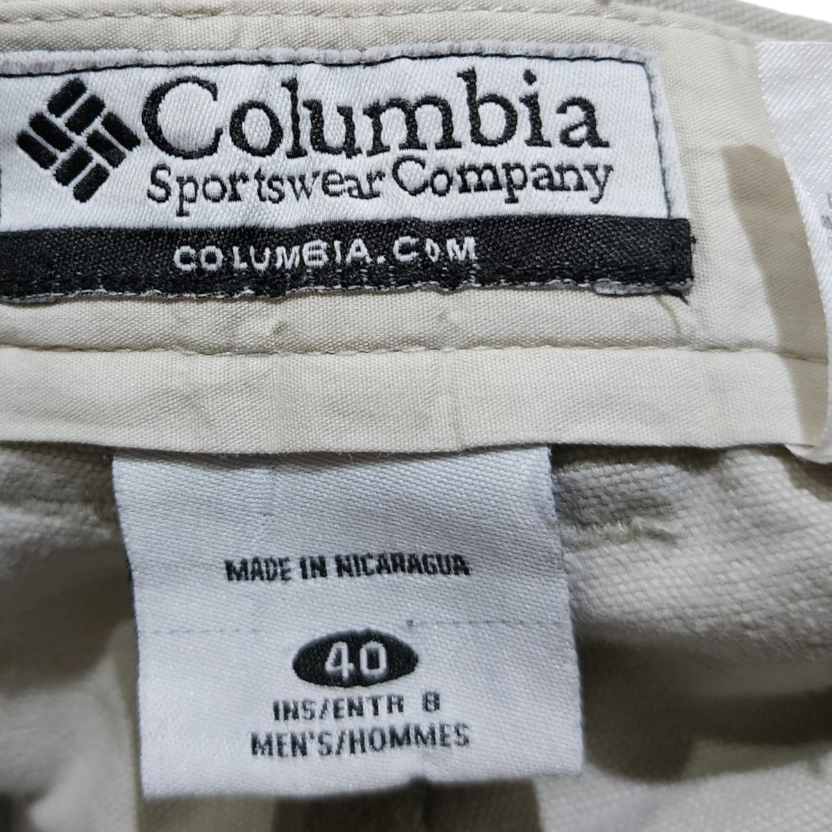 Short Columbia Talla 40x8 Beige Gris