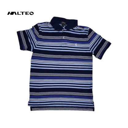 Playera Polo Ralph Lauren Chico S Azul Lineas