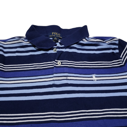 Playera Polo Ralph Lauren Chico S Azul Lineas