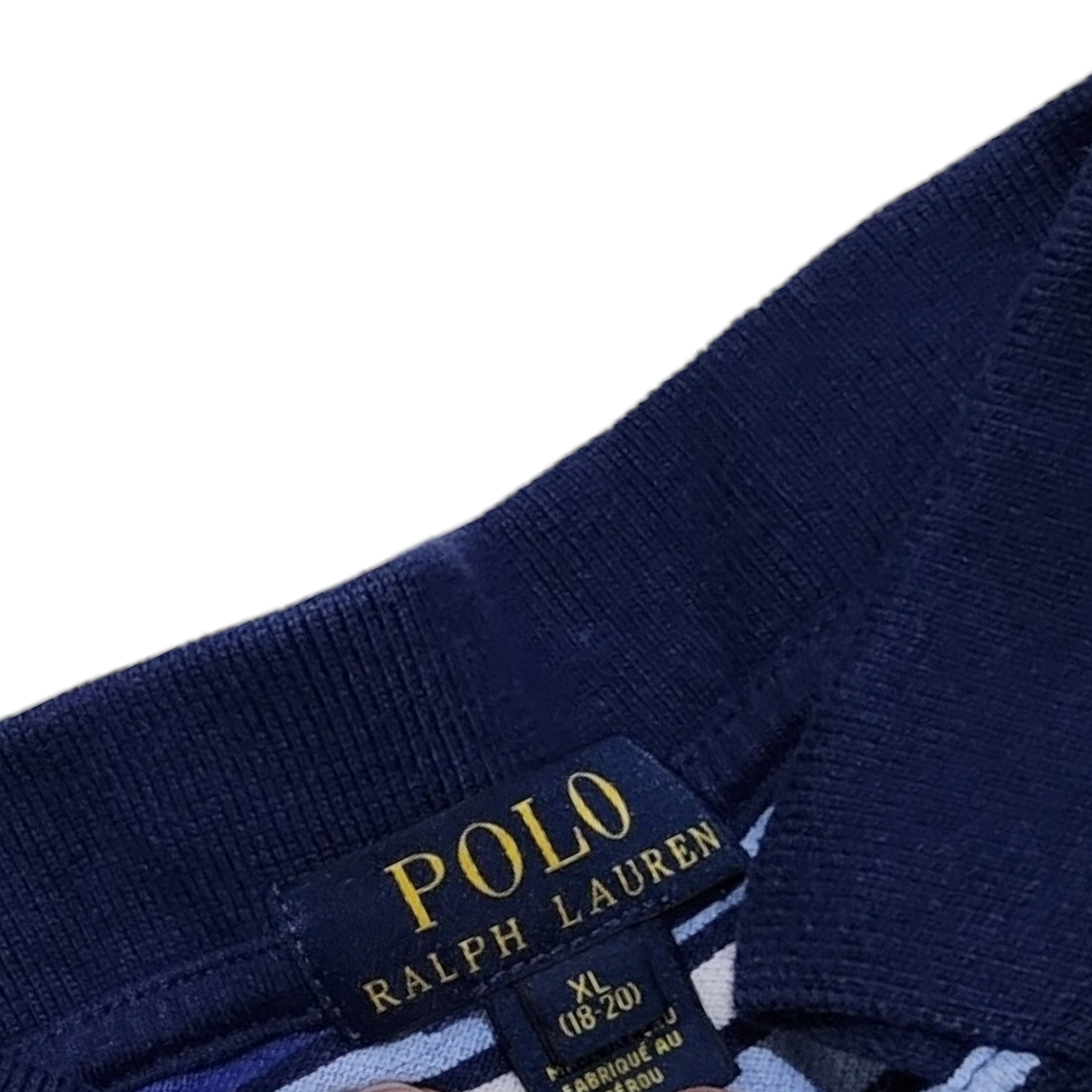 Playera Polo Ralph Lauren Chico S Azul Lineas