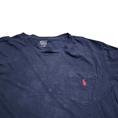 Playera Manga Larga Ralph Lauren Xgrande Xl Azul Pony Rojo