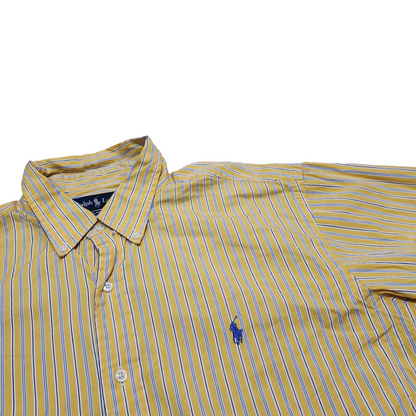 Camisa Ralph Lauren Xgrande Xl Classic Fit Amarillo Lineas