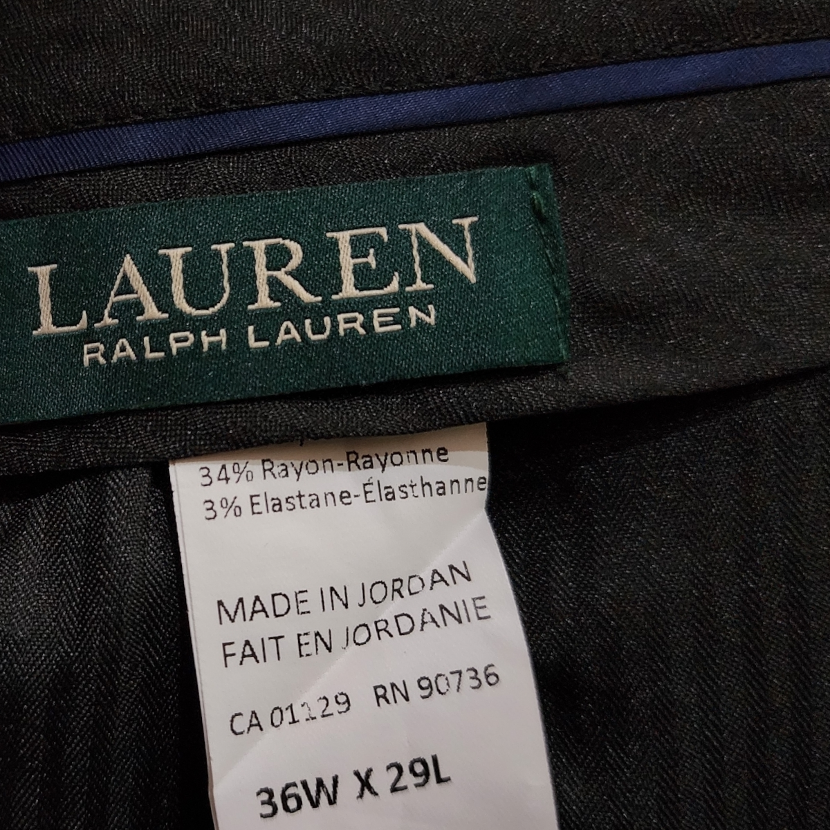 Pantalon Lauren Ralph Lauren 36x29 Ultraflex Classic Fit