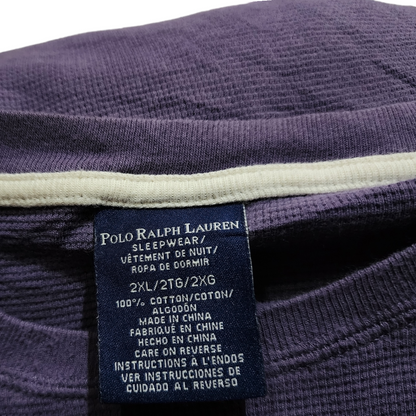 Playera Manga Larga Ralph Lauren 2xl Morado Pony Blanco