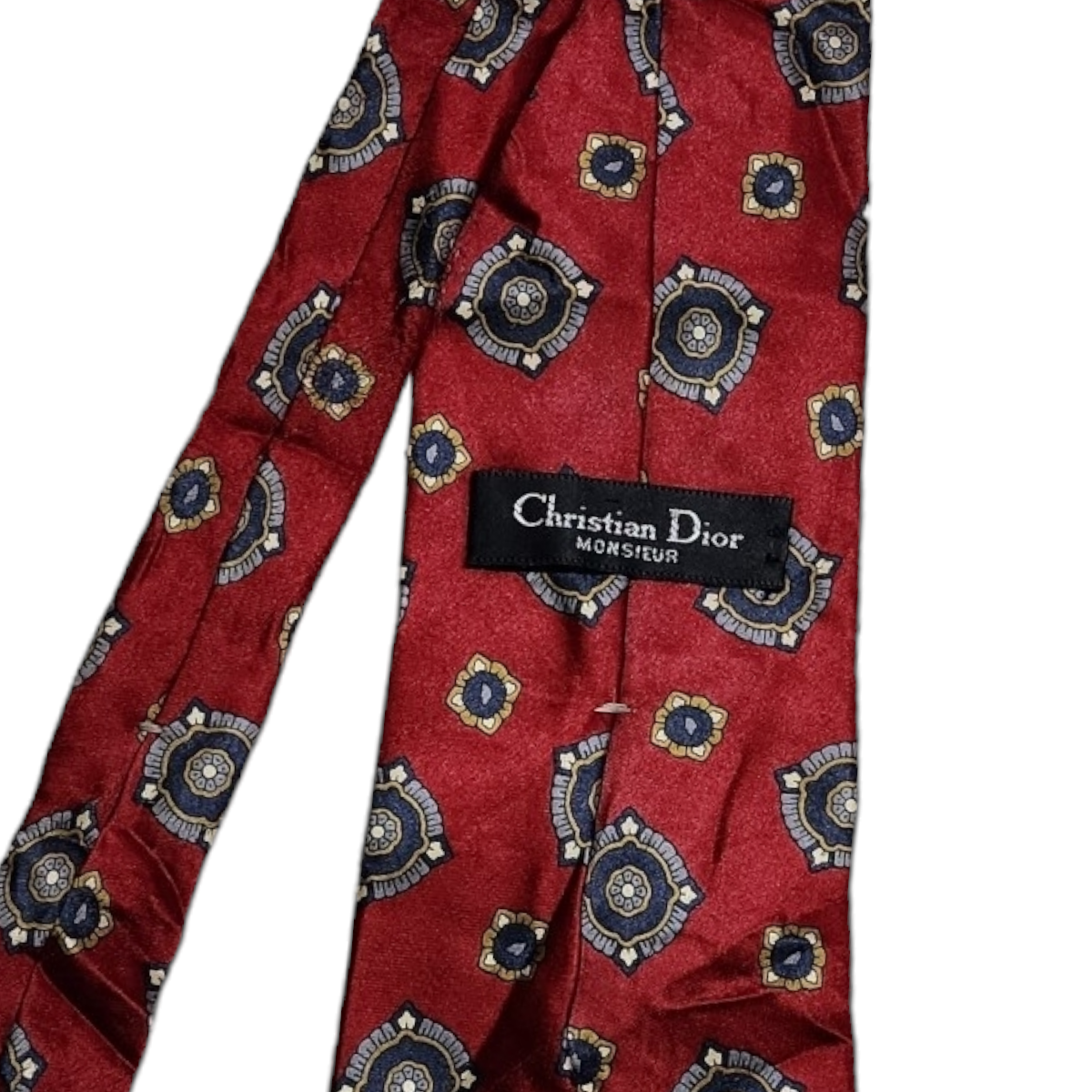 Corbata Christian Dior Roja Figuras