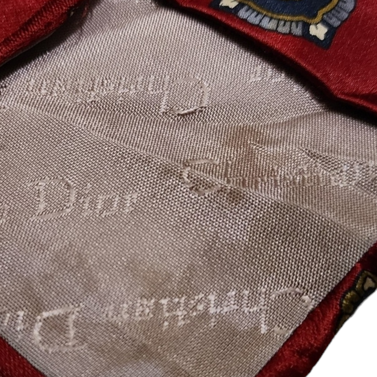 Corbata Christian Dior Roja Figuras