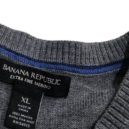 Sueter Banana Republic Xgrande Xl Gris Lana