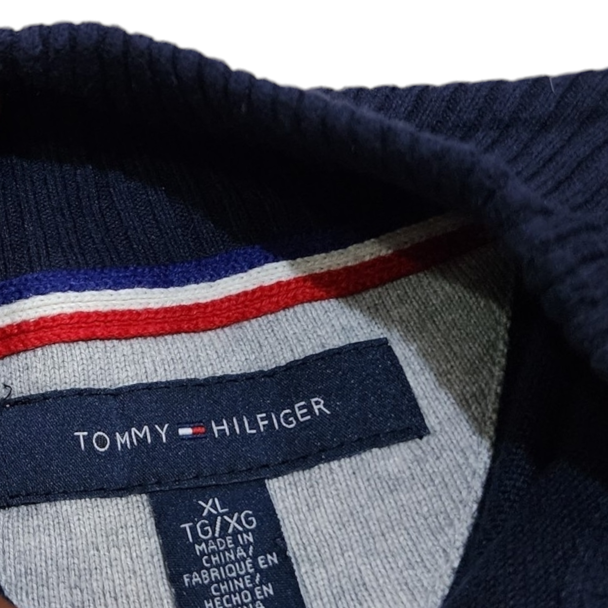 Sueter Tommy Hilfiger Xgrande Xl Azul Botones