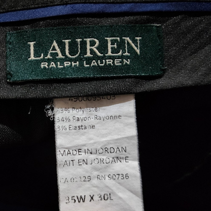 Pantalon De Vestir Ralph Lauren 35x30 Negro Recto