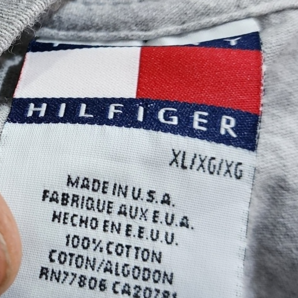 Playera Manga Larga Tommy Hilfiger Xgrande Xl Vintage