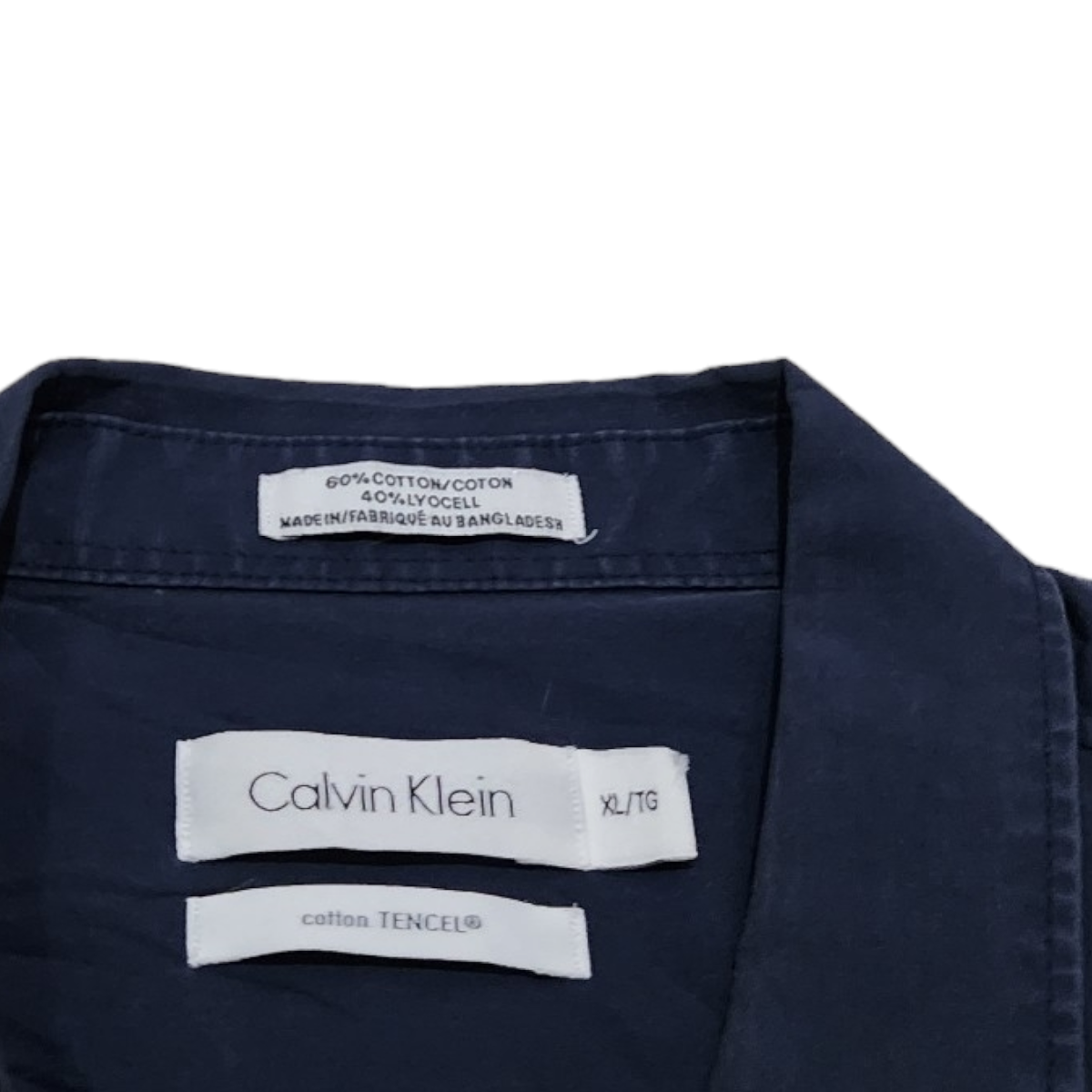 Camisa Manga Corta Calvin Klein Xgrande Xl Azul Deslavado