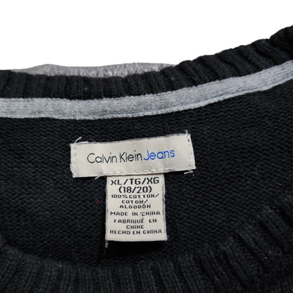 Sueter Calvin Klein Chico S Gris Y Negro